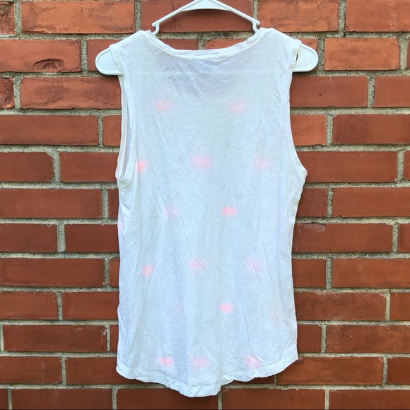j.crew white tank top sequin watermelons women’s sz small s cotton summer shirt - Picture 3 of 5